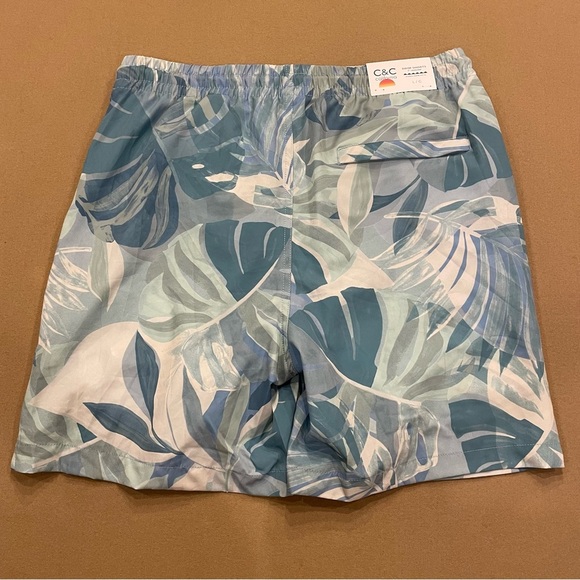 Men’s C&C California Boxer Brief Lined Tropical Print Swim Trunks Size Large New - Picture 5 of 13